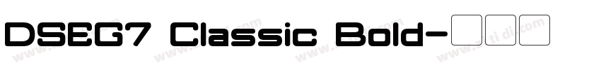 DSEG7 Classic Bold字体转换 DSEG7 Classic Bold字体转换